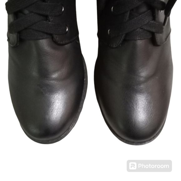 Mia 3" Chunk Heel Zip Up Farah Ankle Boots Size 11M - Picture 4 of 13